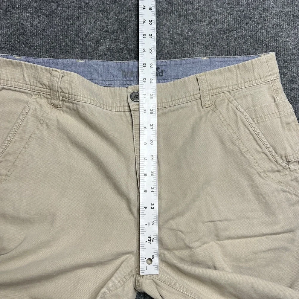 Horny Toad Cliff Canvas Shorts Mens 36x10 Khaki Organic Cotton Casual Hiking Tan